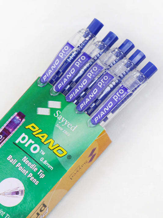 Piano Pro Ballpoint Pens - 0.8mm Needle Tip (Pack of 10)
