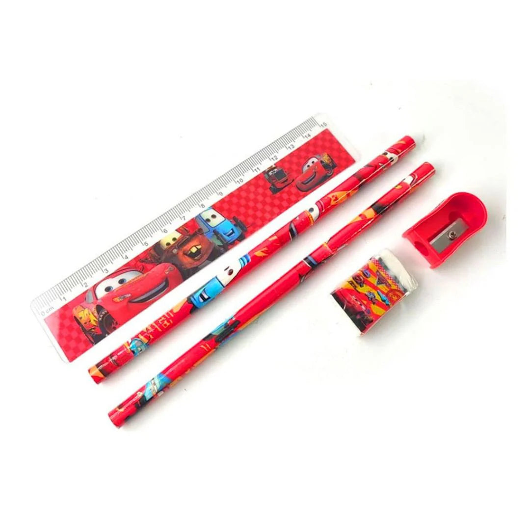 Disney Cars Stationery Set with Pencil Box (6 Pcs Pack)