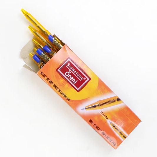 Signature Orenj BallPoint Pen Mix (10 Pcs) - Blue, Black & Red