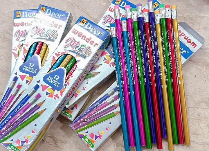 deer wonder metallic 12 rubber tip pencil