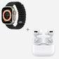 Airpods Pro 2 + Maixinn 10 in 1 Ultra Smart Watch 2 - Max 1000 (49mm)