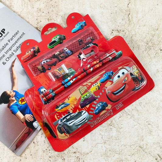 Disney Cars Stationery Set with Pencil Box (6 Pcs Pack)