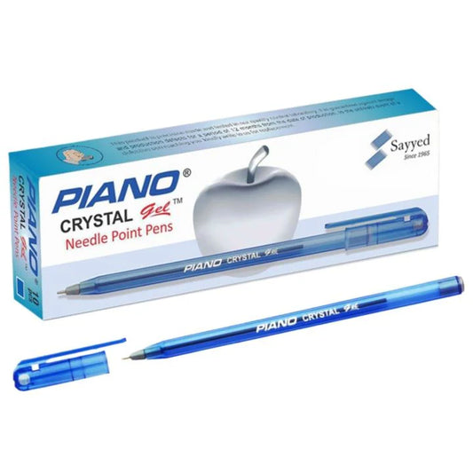 Piano Crystal Gel Pen - Pack of 10 | Available in All Colours