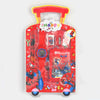 Packaged toy set with Spider-Man design on a white background