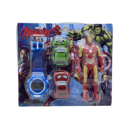 Avengers Toy Set - Best Gift for Boys (Figure, Watch & Cars)