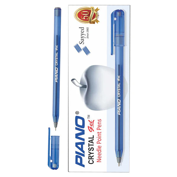 Piano Crystal Gel Pen - Pack of 10 | Available in All Colours