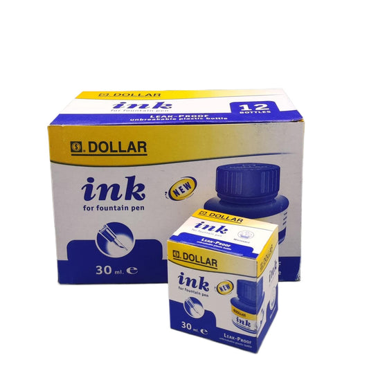 Dollar Fountain Pen Ink - 30ml (12 Bottles) | Pakistan's 1st Choice