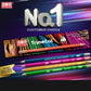 ORO Trimetal Triangular HB Pencil with Eraser (12 Lead Pencils Pack)